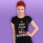 Keep Calm and Kill Zombies - koszulka damska